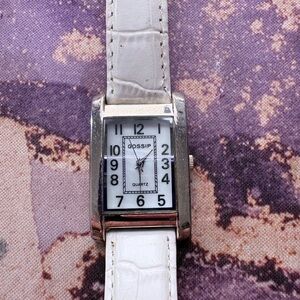 Gossip Silver and White Quartz Watch